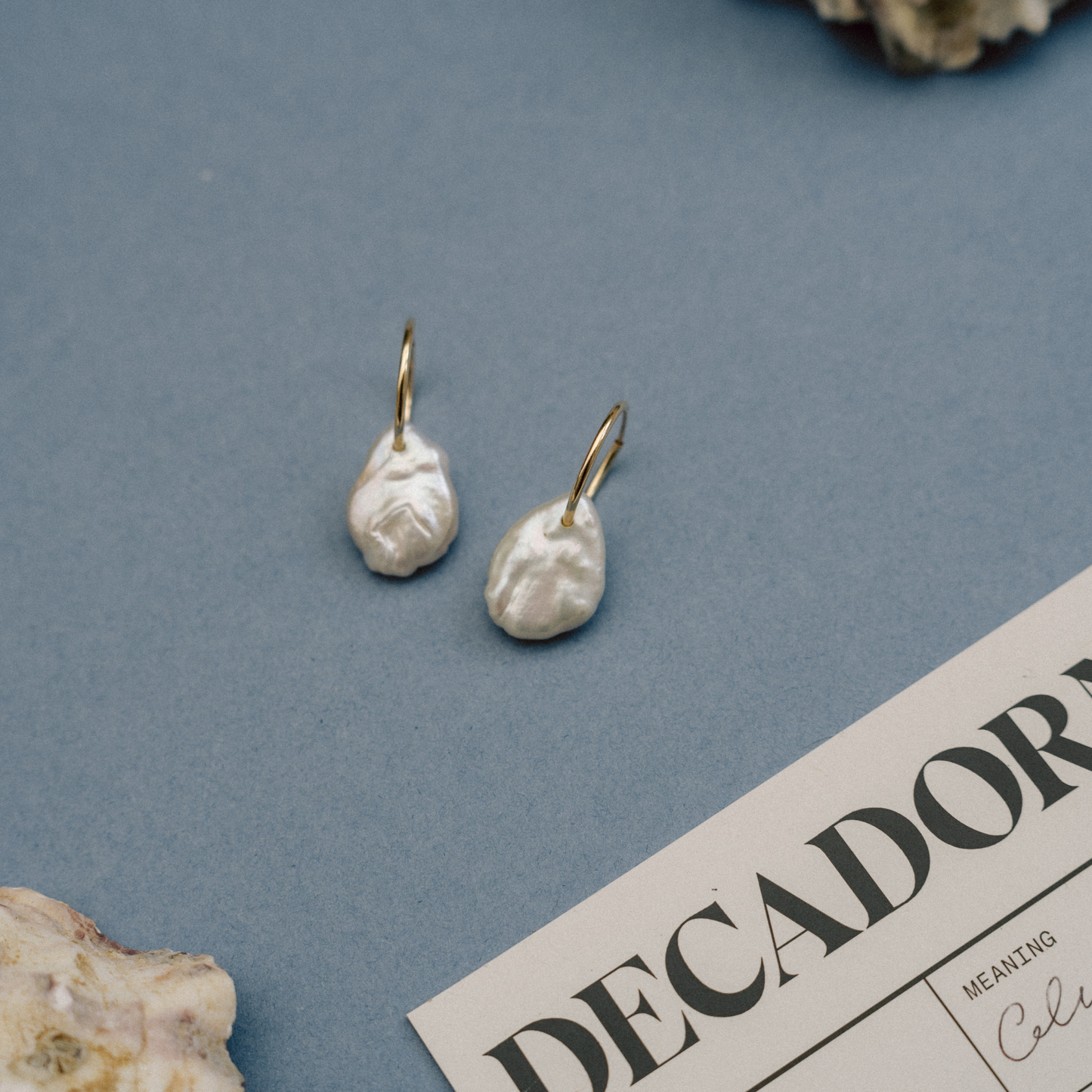 Freshwater Pearl Hoop Earrings (Gold Fill)