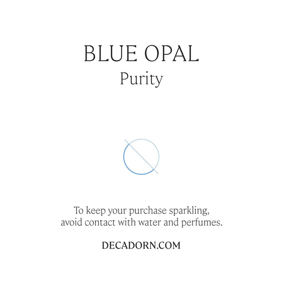 Blue Opal Gem Slice Triple Chunky Chain Bracelet | Purity (Gold Plated)