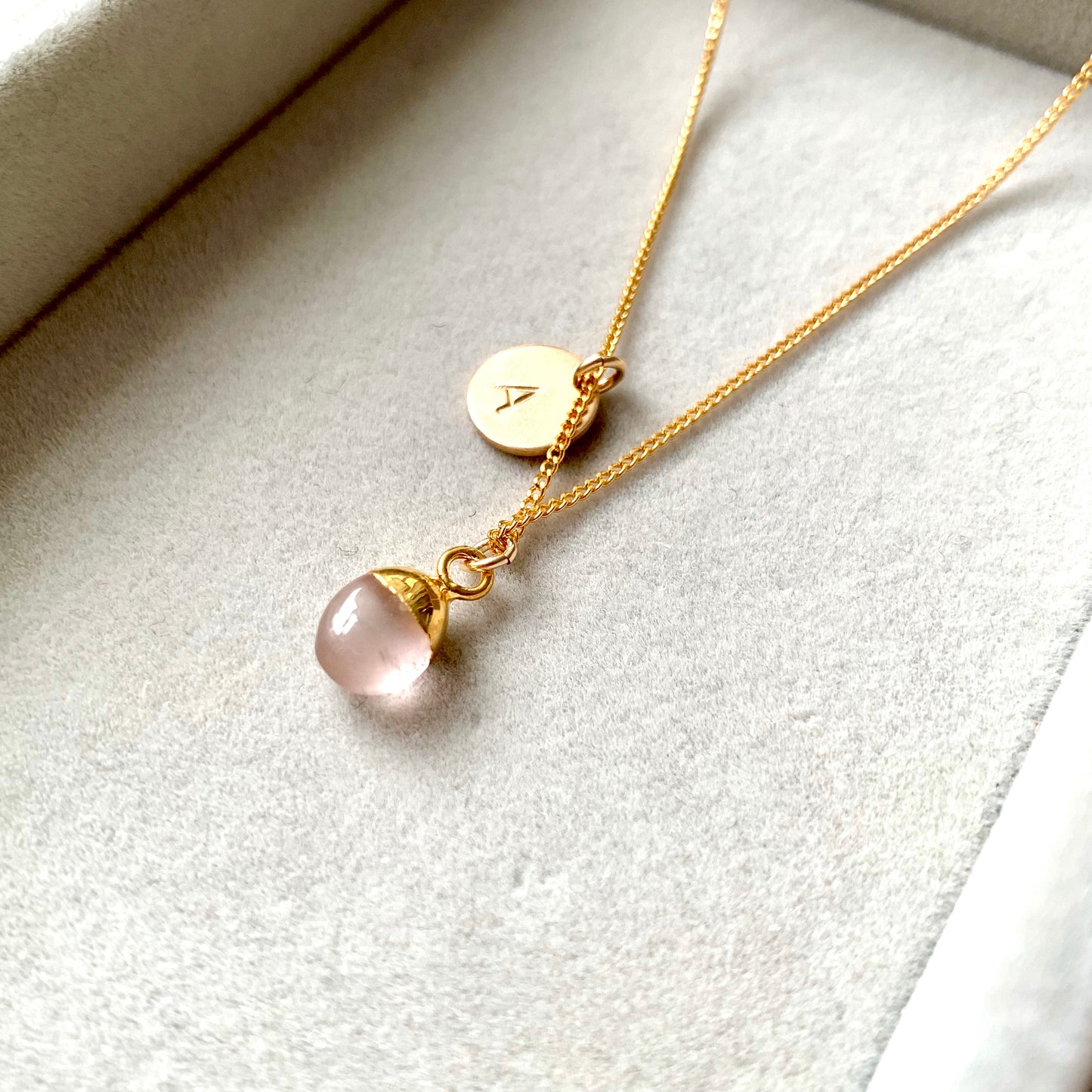 Bridesmaid | Tumbled Gemstone Necklace (Gold Plated)