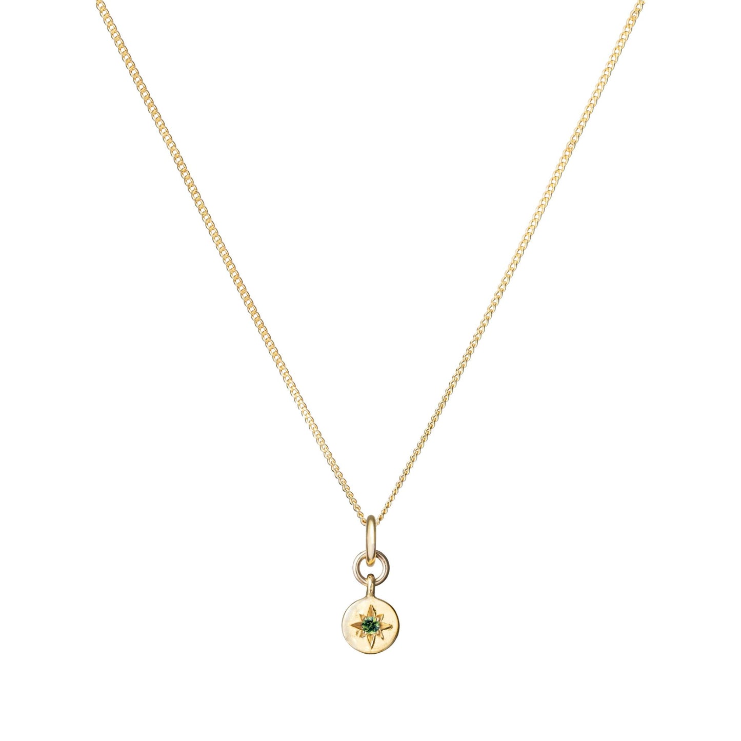 Peridot Guiding Star Birthstone Necklace | August (Gold Plated)