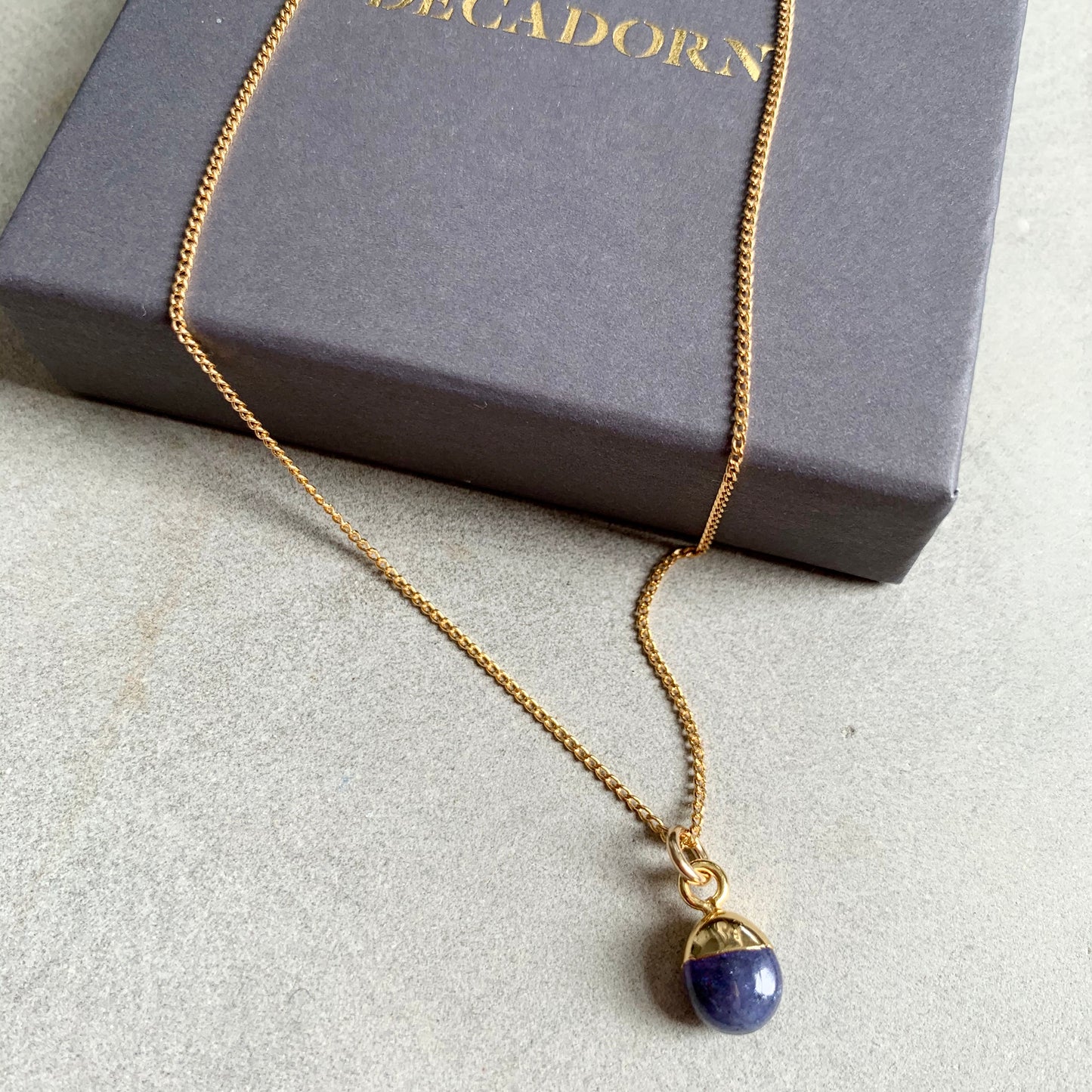 Bridesmaid | Tumbled Gemstone Necklace (Gold Plated)