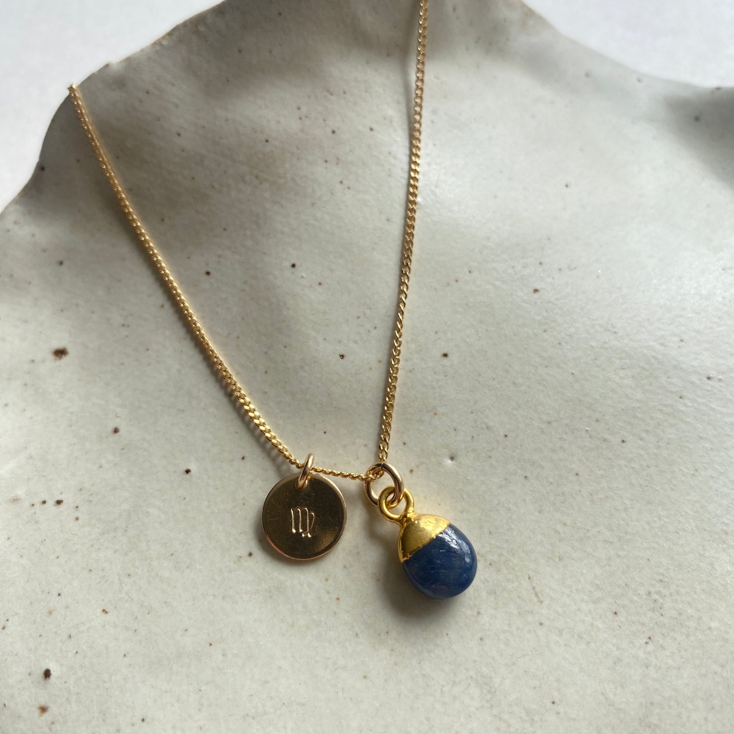 Bridesmaid | Tumbled Gemstone Necklace (Gold Plated)