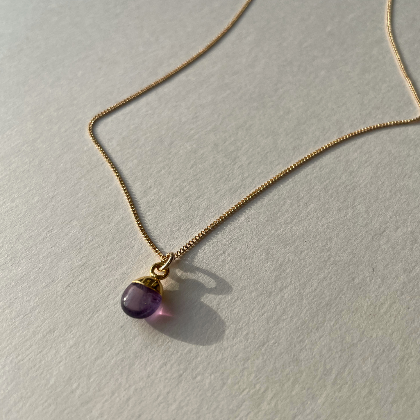 Bridesmaid | Tumbled Gemstone Necklace (Gold Plated)