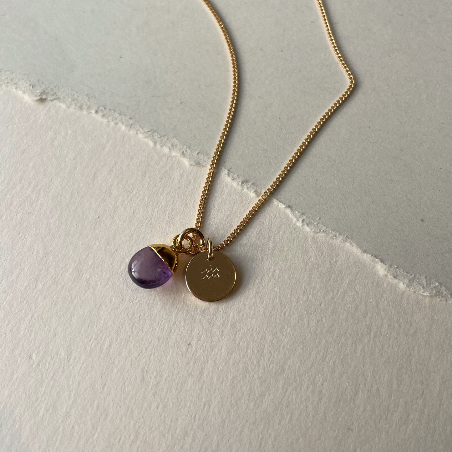 Bridesmaid | Tumbled Gemstone Necklace (Gold Plated)