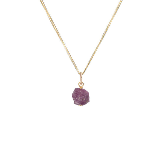 Ruby Threaded Necklace  | Energy (Gold)