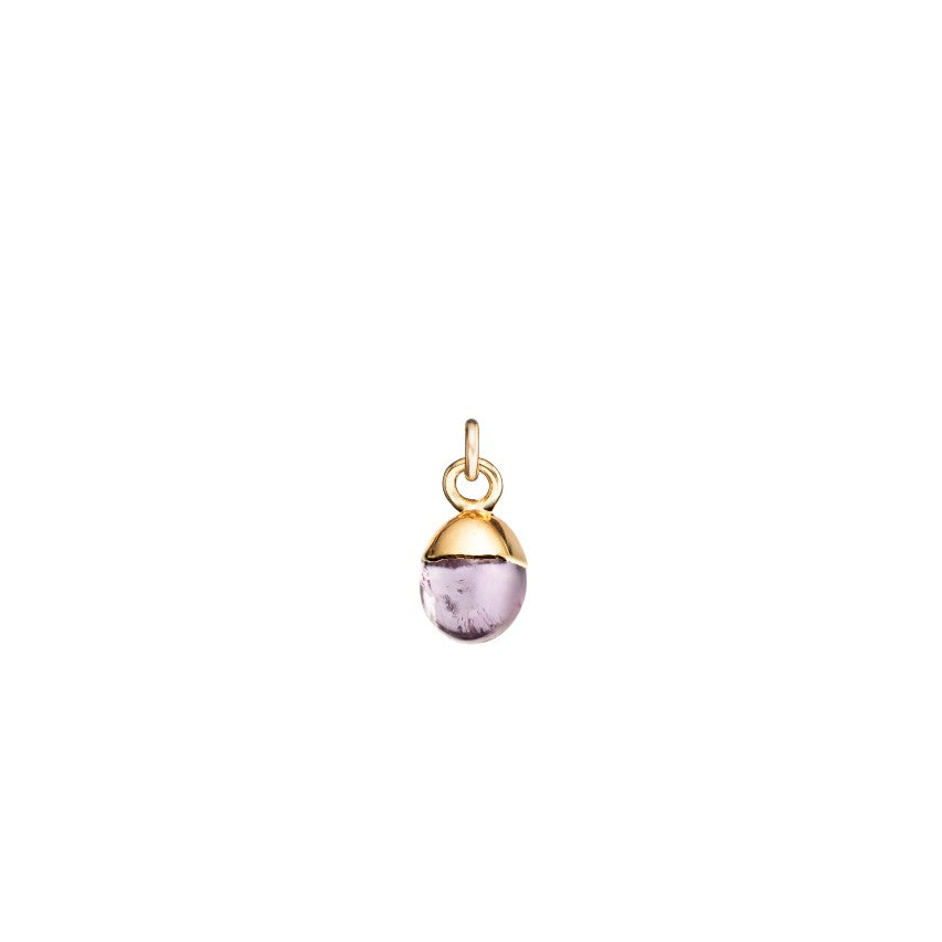 CHOOSE YOUR OWN | Tumbled Gemstone & Moon Necklace (Gold Plated)