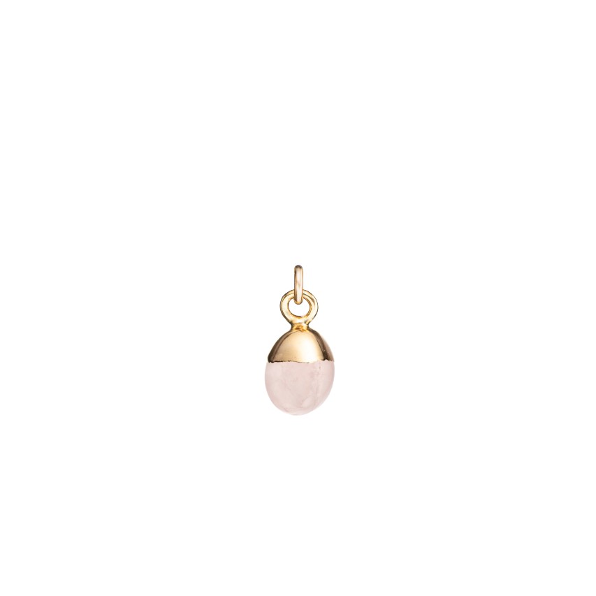 CHOOSE YOUR OWN | Tumbled Gemstone & Moon Necklace (Gold Plated)