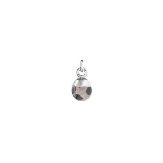 Create Your Own | Tumbled Gemstone & Moon Necklace (Silver)