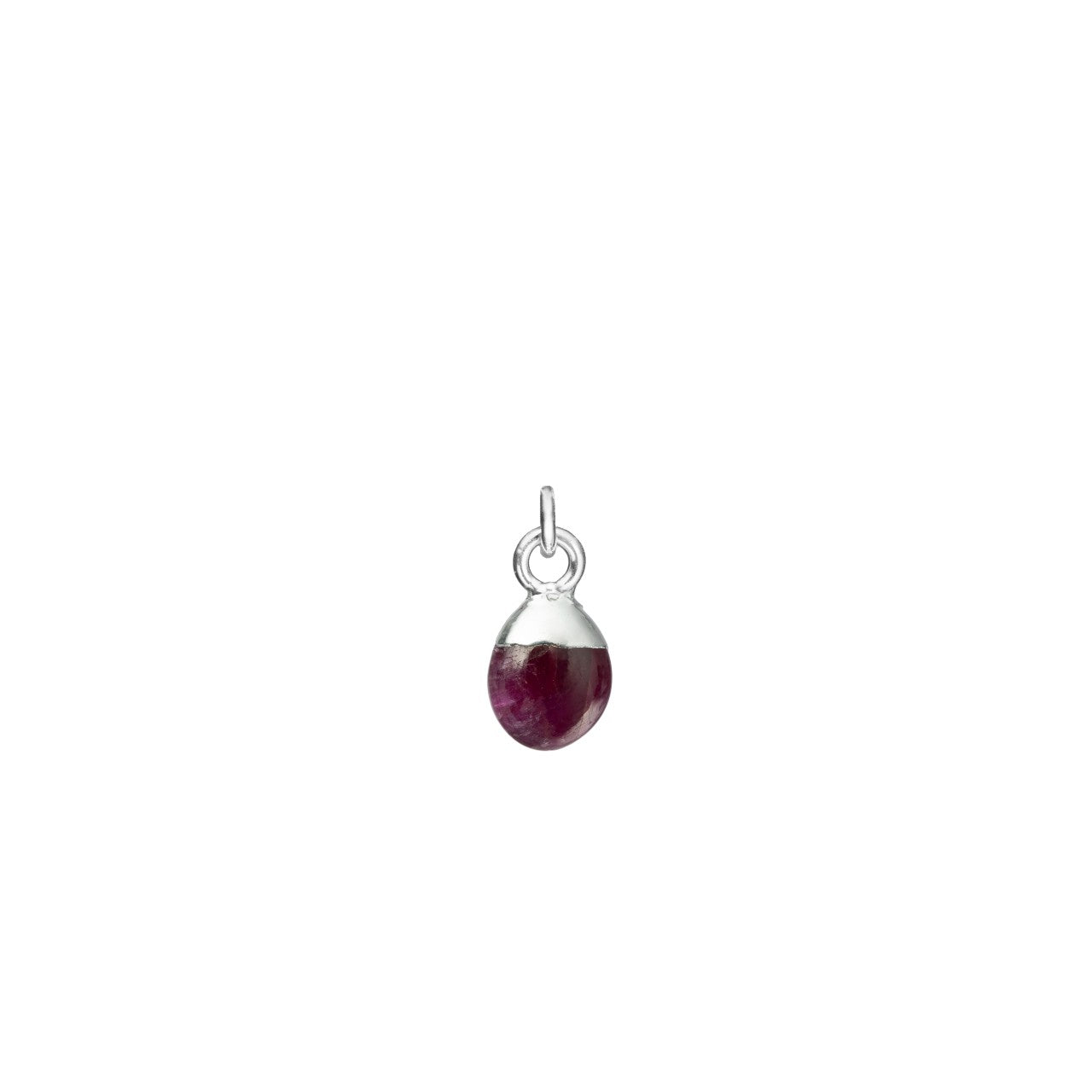 CHOOSE YOUR OWN | Tumbled Gemstone & Moon Necklace (Silver)