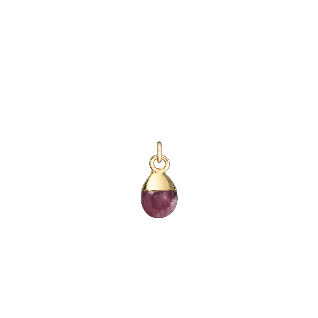 CHOOSE YOUR OWN | Tumbled Gemstone & Moon Necklace (Gold Plated)