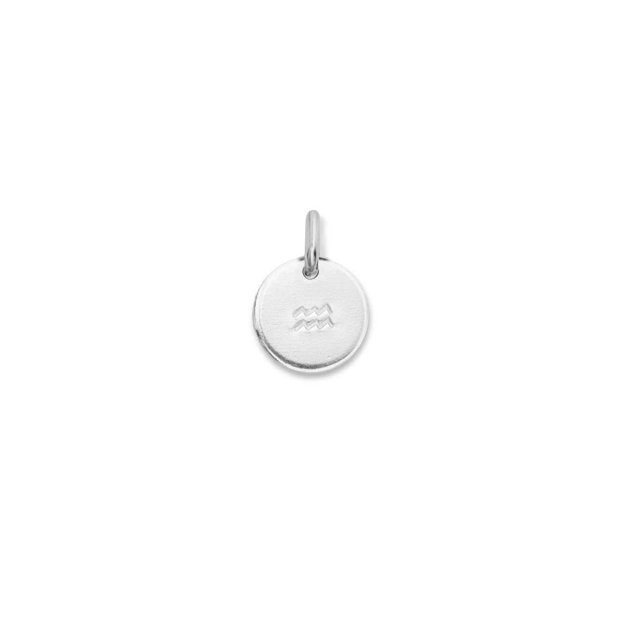 Additional Charm | Personalised Zodiac Sign Disc (Sterling Silver)