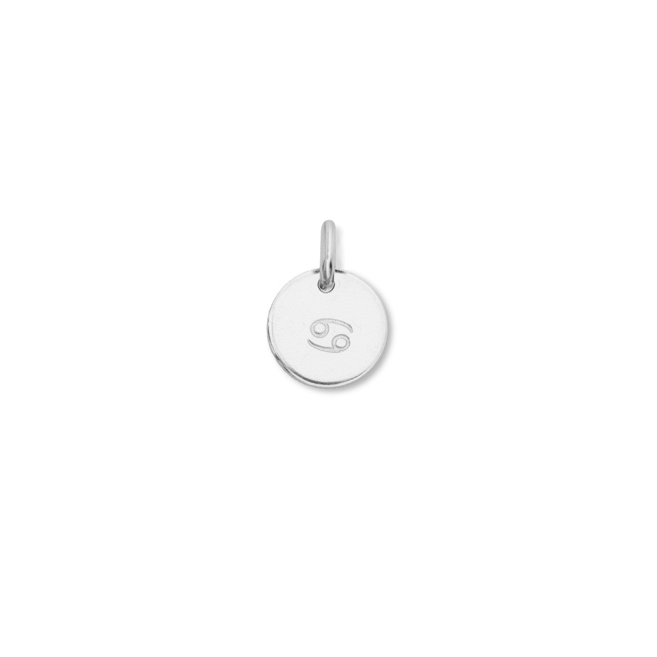 Additional Charm | Personalised Zodiac Sign Disc (Sterling Silver)