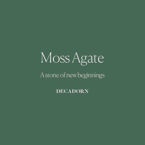 Moss Agate Gem Slice Dropper Earrings | New Beginnings (Gold Plated)