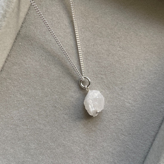 Moonstone Threaded Necklace | Intuition (Sterling Silver)