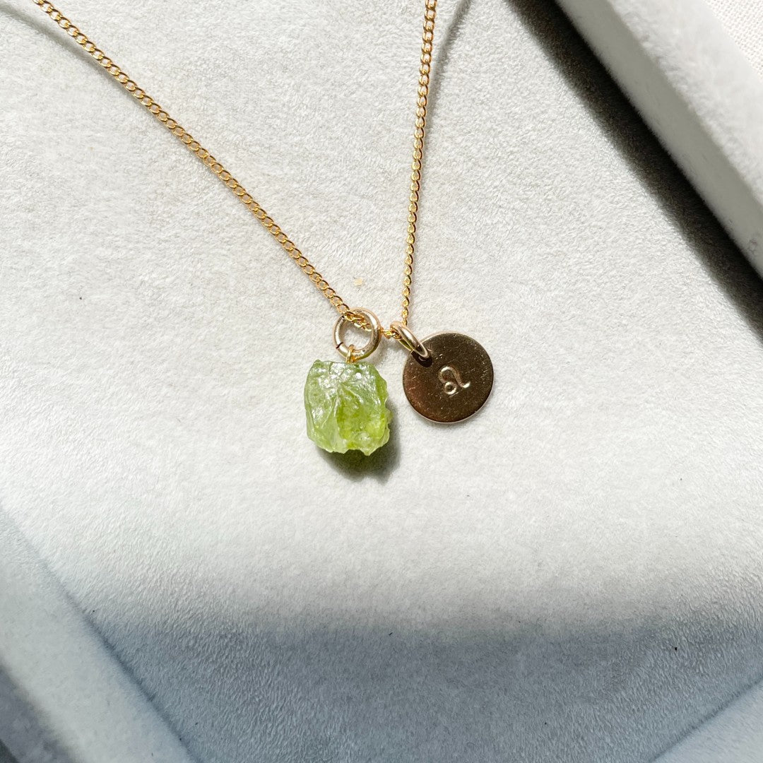 Peridot Threaded Necklace | Wellbeing (Gold Plated)
