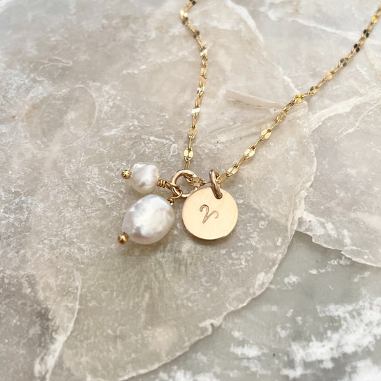 'Mum & Me' Duo Pearl Necklace (Gold Plated or Silver)