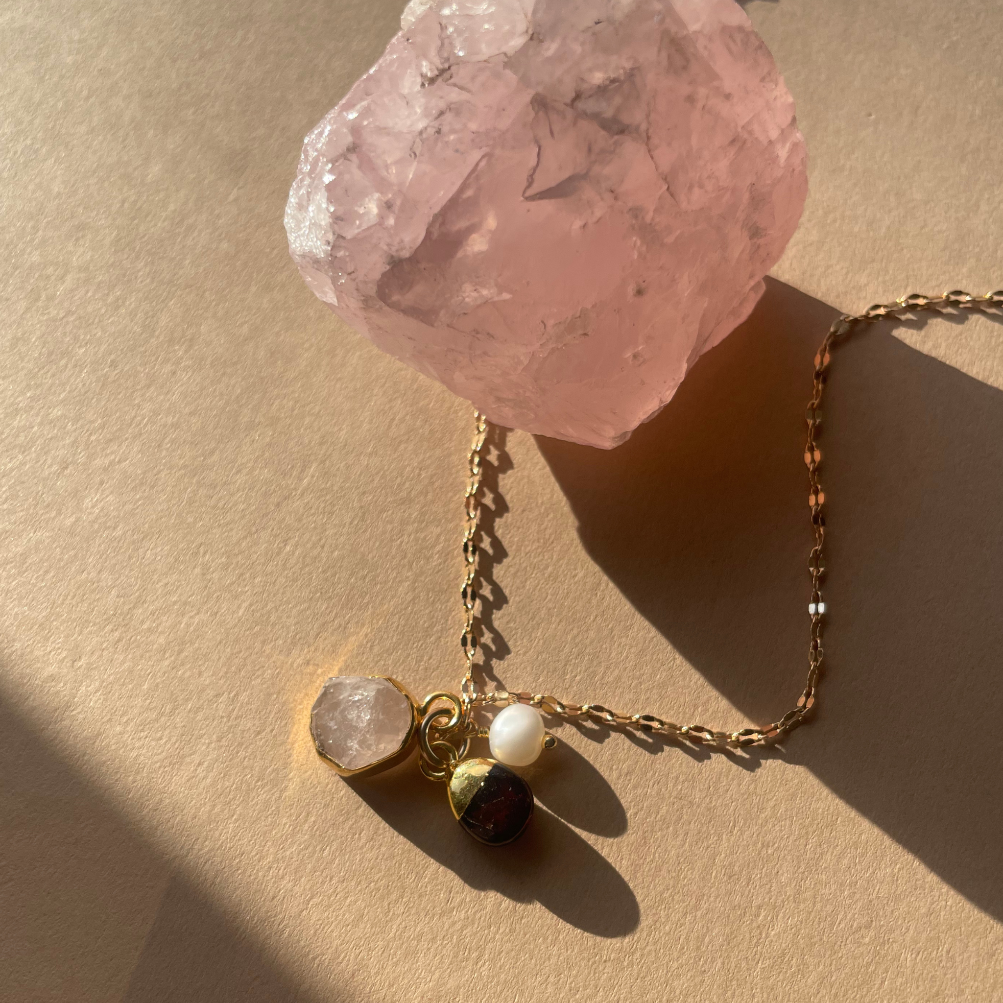 January | Garnet & Rose Quartz