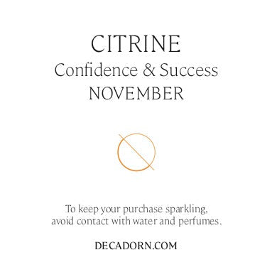 November Birthstone | Citrine Carved Hoop Earrings (Gold Fill)