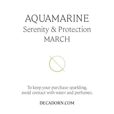 Aquamarine Gem Slice Hoop Earrings | Serenity (Silver)