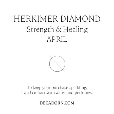 Herkimer Moon Charm Necklace | Strength (Silver)