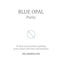 Blue Opal Gem Slice Hoop Earrings | Purity (Sterling Silver)