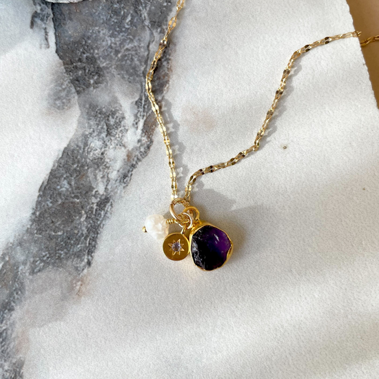 Limited Edition Amethyst Necklace | Calming (Gold & Silver)