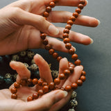 Red Jasper Earthstone Strand Necklace (Silver)