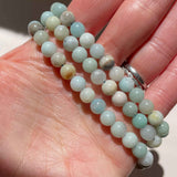 Amazonite Earthstone Strand Necklace (Silver)