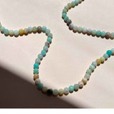 Amazonite Earthstone Strand Necklace (Silver)