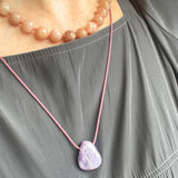 Pebble Stone Cord Necklace (Gold)