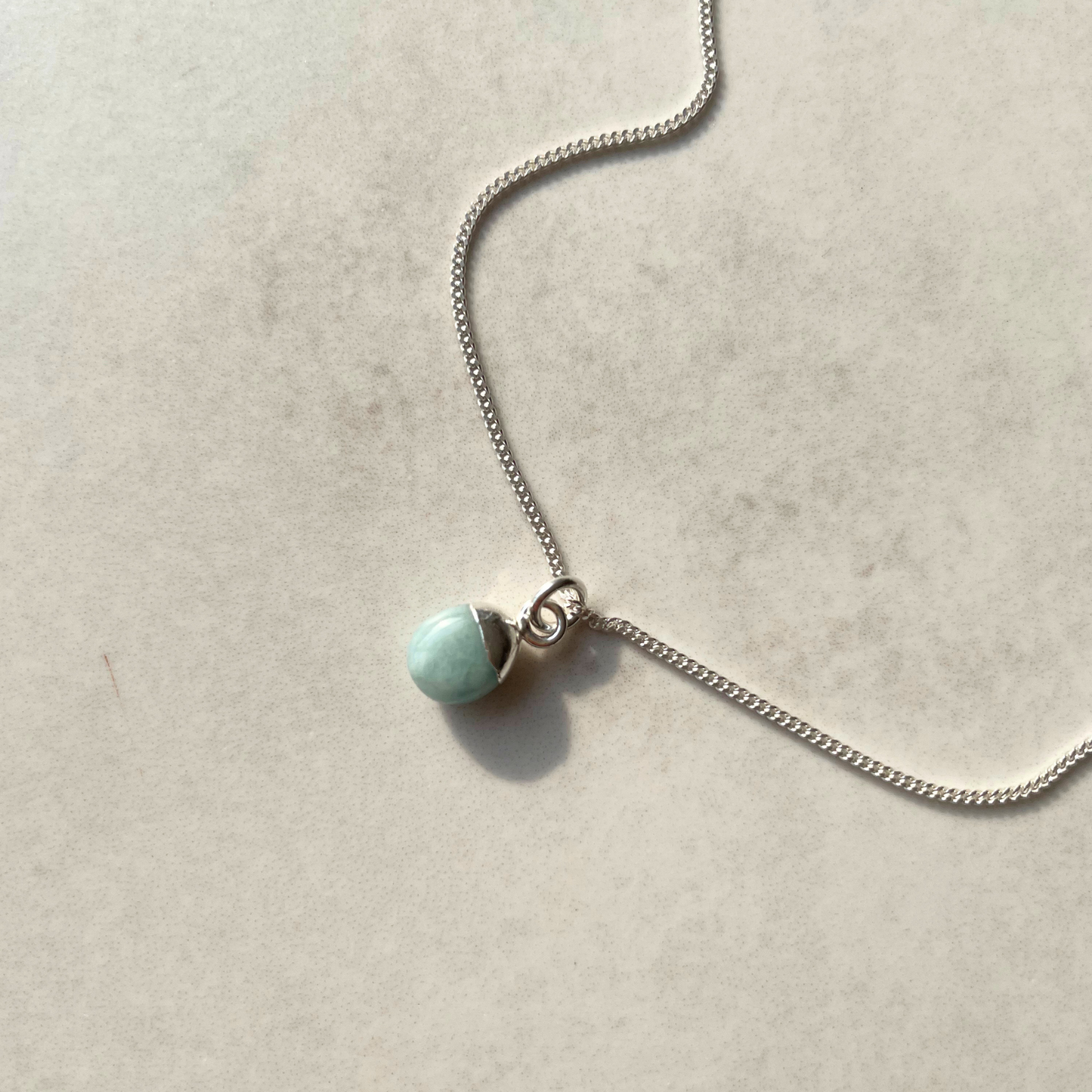 Bridesmaid | Tumbled Gemstone Necklace (Silver)