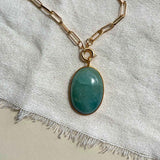 The Aquamarine Reset Statement Necklace | Serenity (Gold)