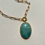 The Aquamarine Reset Statement Necklace | Serenity (Gold)