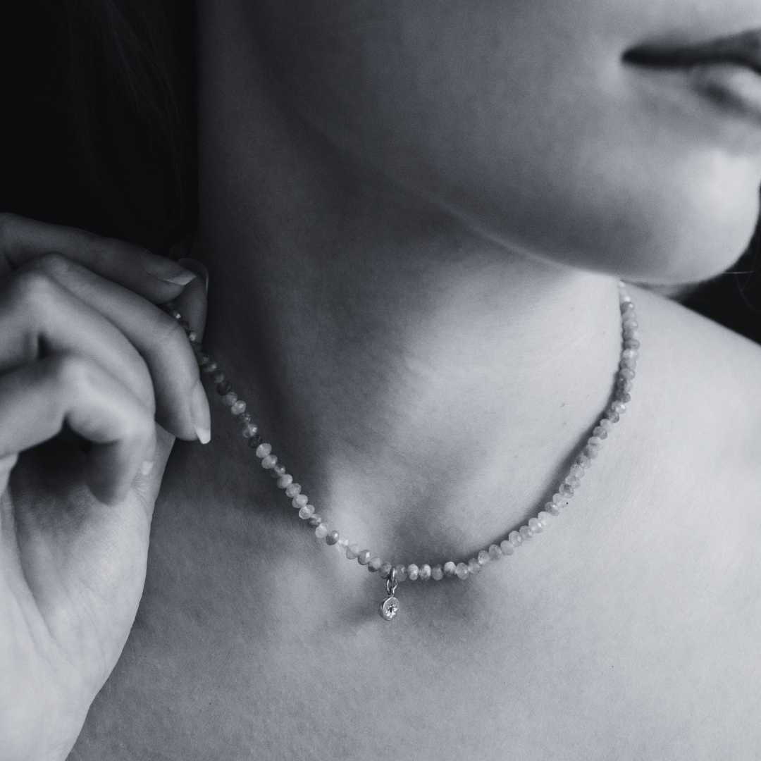 Garnet Strand Necklace | Truth & Protection (Gold)