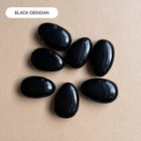 Pebble Stone Cord Necklace (Gold)
