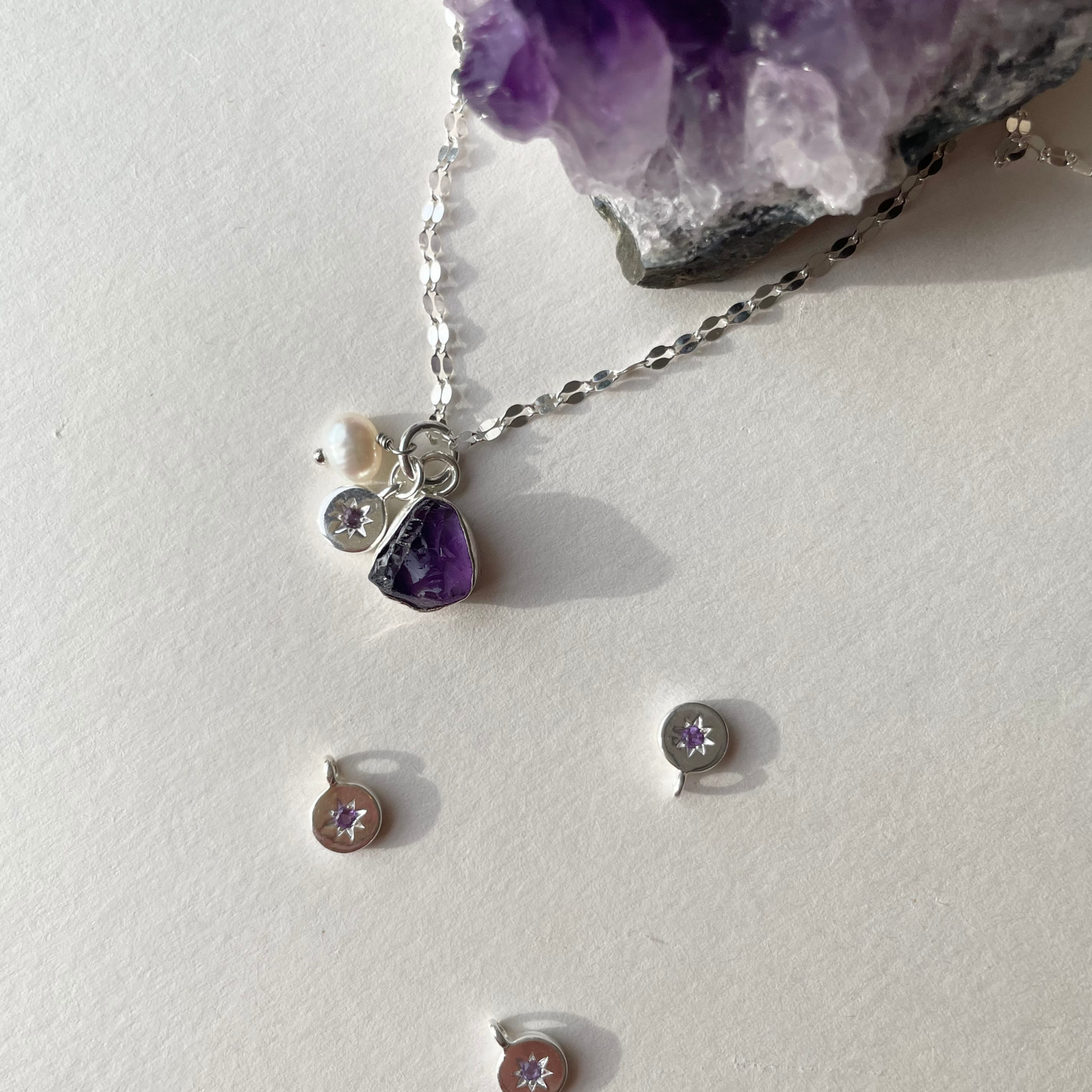 Limited Edition Amethyst Necklace | Calming (Gold & Silver)