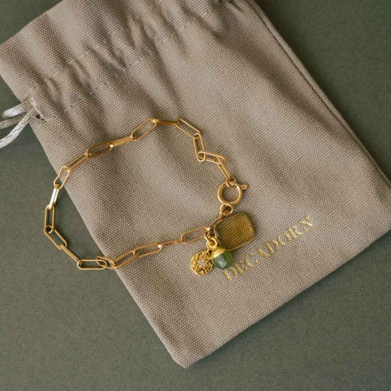 CREATE YOUR OWN | Gem Slice Triple Bracelet (Gold Plated)