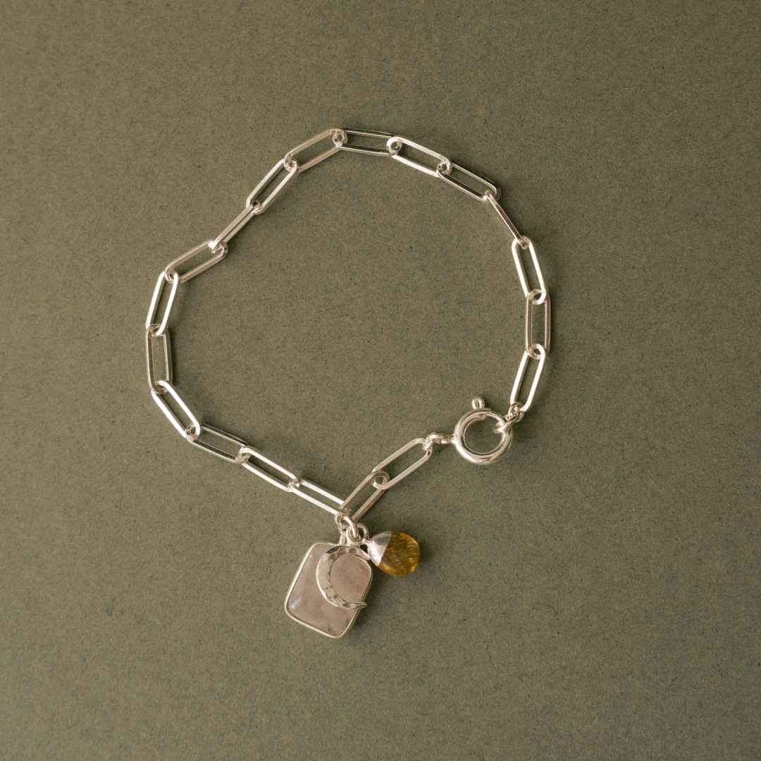 CREATE YOUR OWN | Gem Slice Triple Bracelet (Sterling Silver)