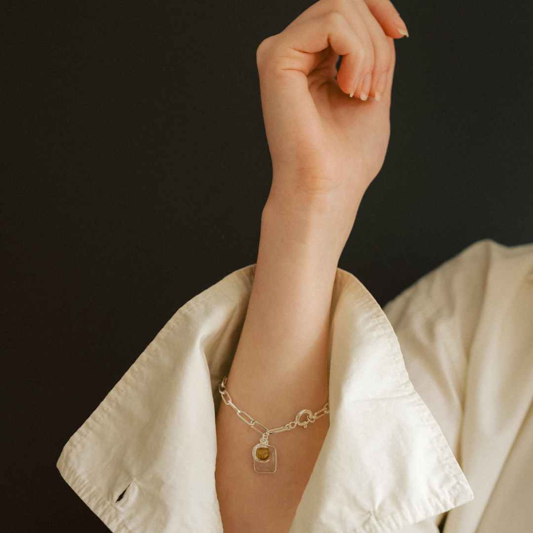 CREATE YOUR OWN | Gem Slice Triple Bracelet (Sterling Silver)