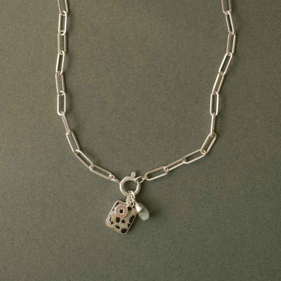 CREATE YOUR OWN | Gem Slice Triple Necklace (Silver)