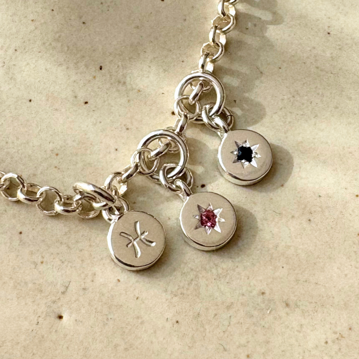 Initial New Disc (Sterling Silver)