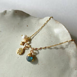 Labradorite Charm Necklace | Adventure (Gold Plated)