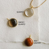 Domed Circle Drop Earrings
