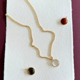 Domed Circle Pendant Necklace