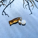 Fish & Shell Amulet Triple Pendant (Gold)