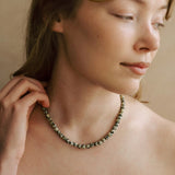 Dalmatian Jasper 6mm beaded necklace