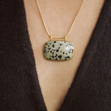 Bevelled Stone Pendant Necklace