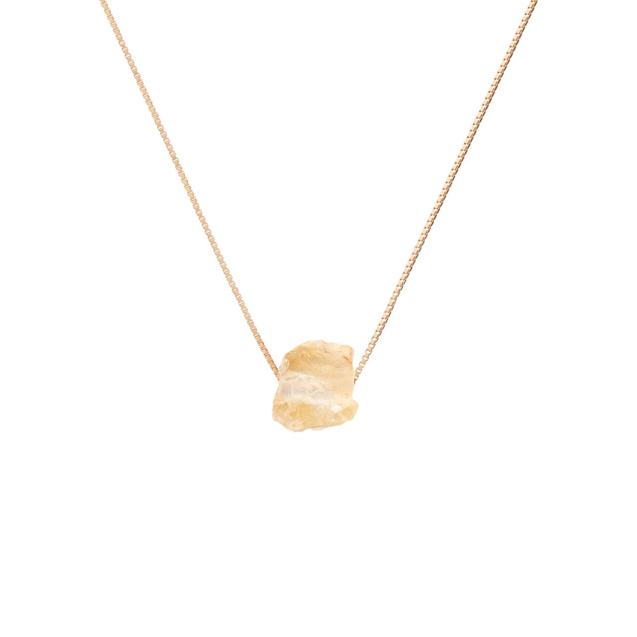 Raw Floating Necklace (Gold Plated)