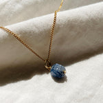 September Birthstone | Sapphire Threaded Necklace (Gold)
