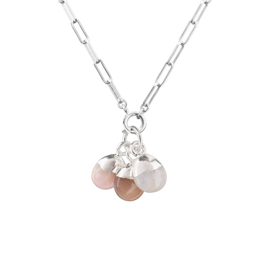 Create Your Own | Birthstone Necklace - Tiny Tumbled (Silver)
